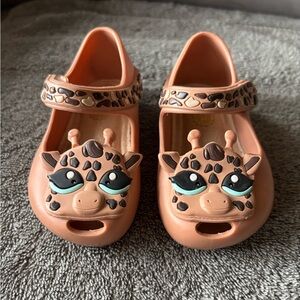 MINI MELISSA Brown Giraffe SHOES TODDLER SIZE 5